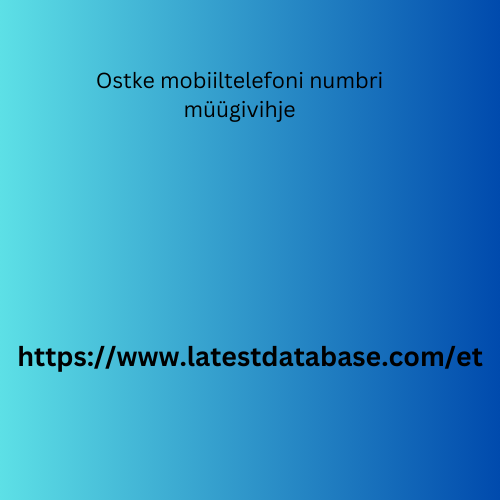 Ostke mobiiltelefoni numbri müügivihje